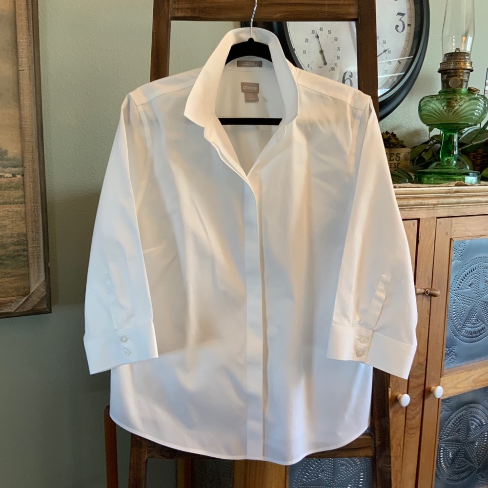 Chico’s 3/4 sleeve no iron blouse
